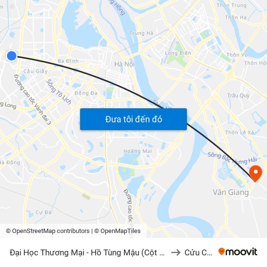 Đại Học Thương Mại - Hồ Tùng Mậu (Cột Sau) to Cửu Cao map