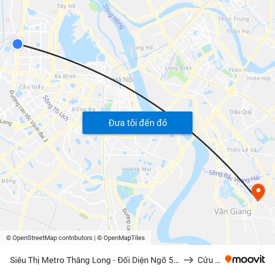 Siêu Thị Metro Thăng Long - Đối Diện Ngõ 599 Phạm Văn Đồng to Cửu Cao map