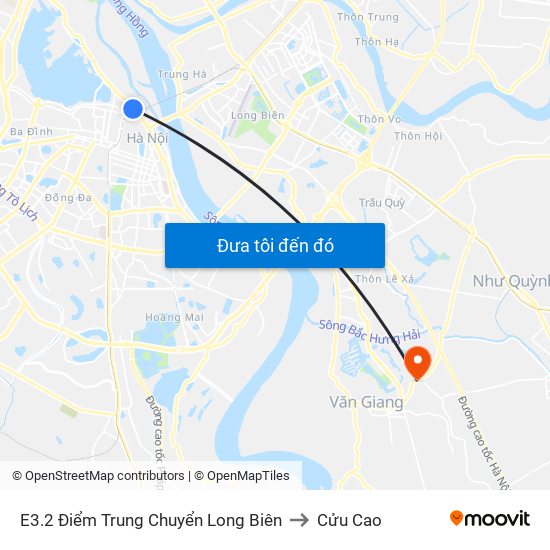 E3.2 Điểm Trung Chuyển Long Biên to Cửu Cao map