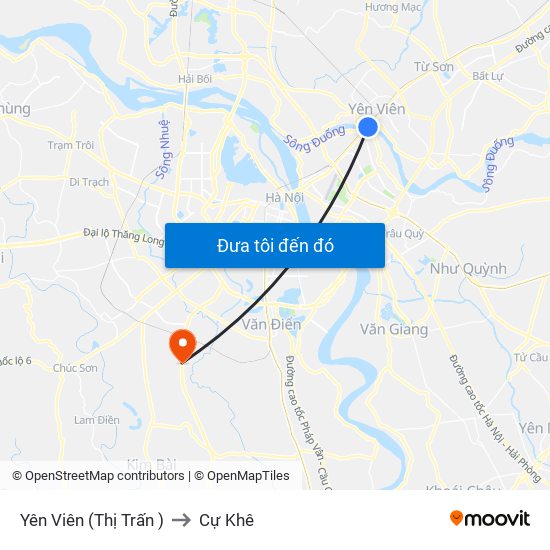 Yên Viên (Thị Trấn ) to Cự Khê map