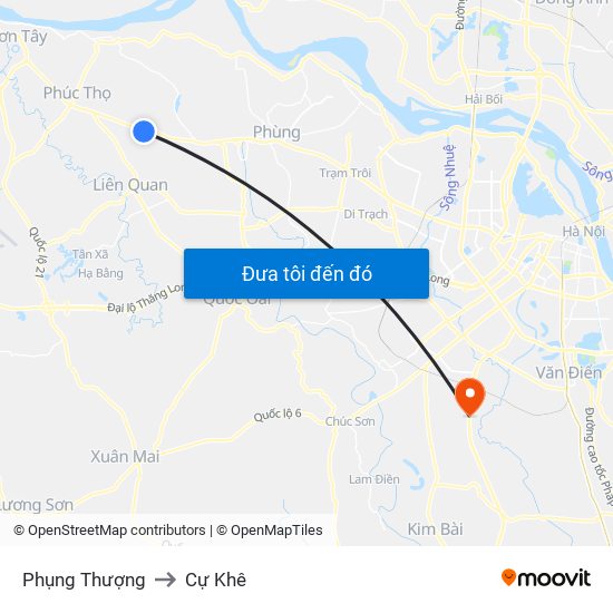 Phụng Thượng to Cự Khê map