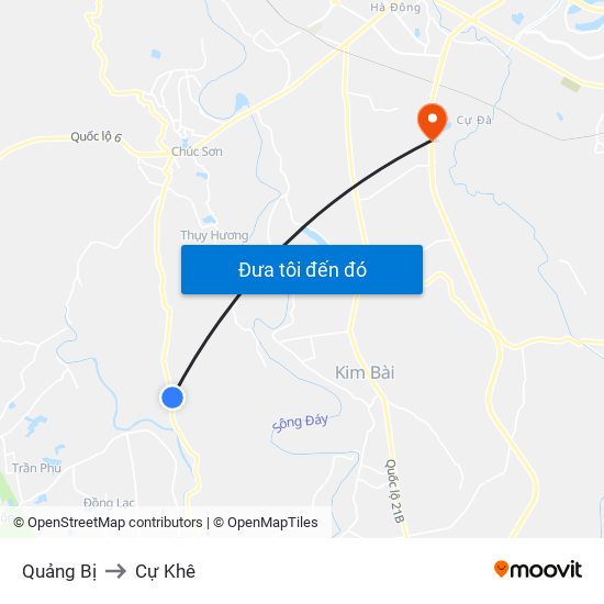 Quảng Bị to Cự Khê map