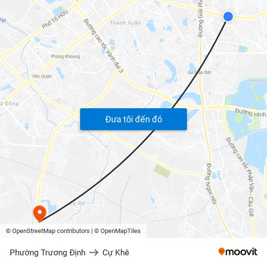 Phường Trương Định to Cự Khê map