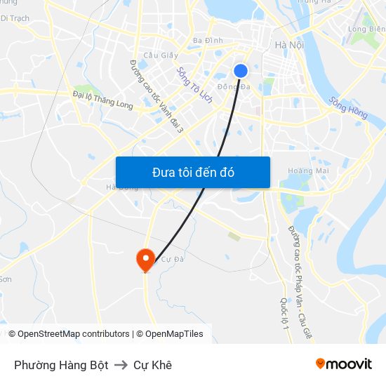 Phường Hàng Bột to Cự Khê map