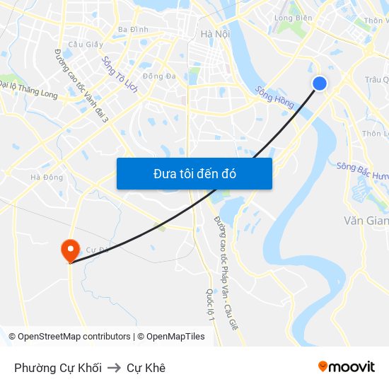 Phường Cự Khối to Cự Khê map