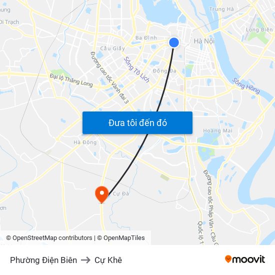 Phường Điện Biên to Cự Khê map