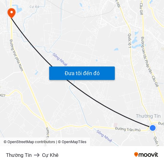 Thường Tín to Cự Khê map