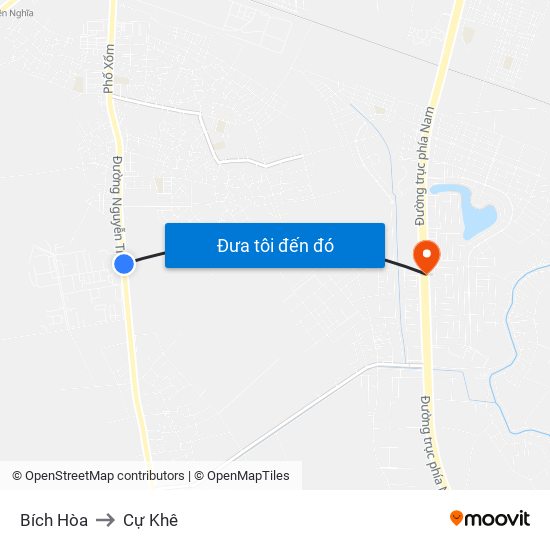 Bích Hòa to Cự Khê map