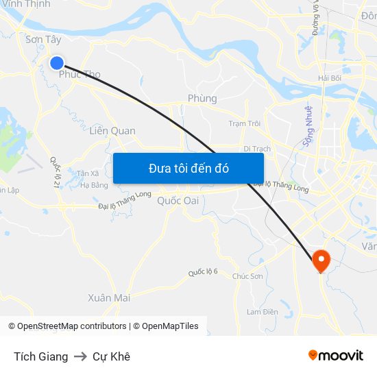 Tích Giang to Cự Khê map