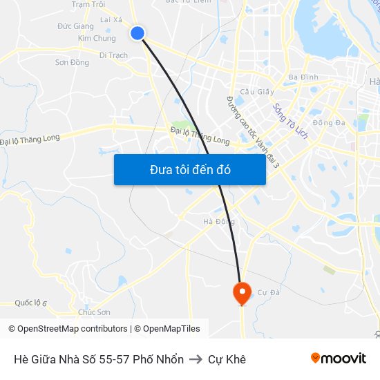 Hè Giữa Nhà Số 55-57 Phố Nhổn to Cự Khê map