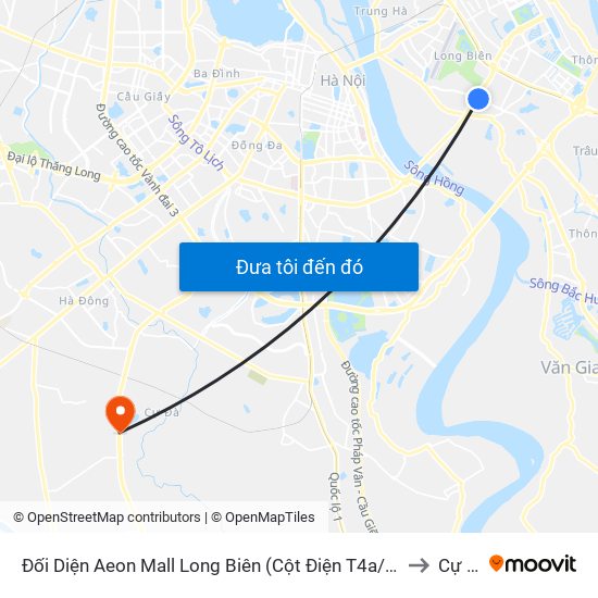 Đối Diện Aeon Mall Long Biên (Cột Điện T4a/2a-B Đường Cổ Linh) to Cự Khê map