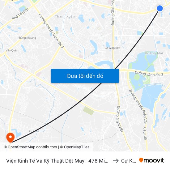 Viện Kinh Tế Và Kỹ Thuật Dệt May - 478 Minh Khai to Cự Khê map