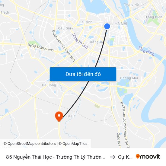 85 Nguyễn Thái Học - Trường Th Lý Thường Kiệt to Cự Khê map