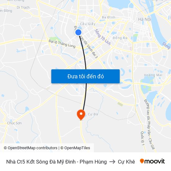 Nhà Ct5 Kđt Sông Đà Mỹ Đình - Phạm Hùng to Cự Khê map