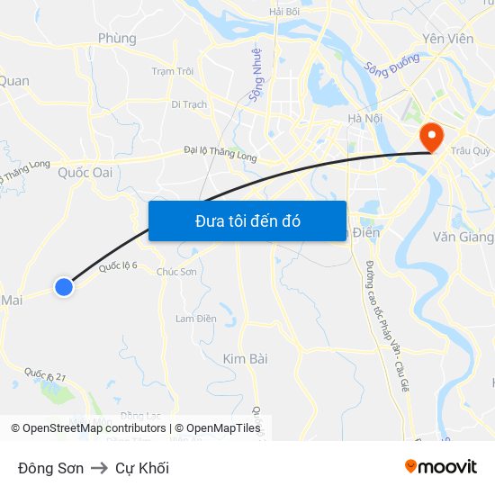 Đông Sơn to Cự Khối map