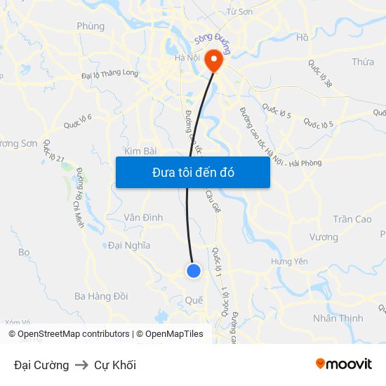 Đại Cường to Cự Khối map