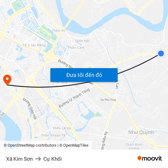 Xã Kim Sơn to Cự Khối map