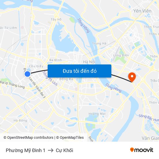 Phường Mỹ Đình 1 to Cự Khối map