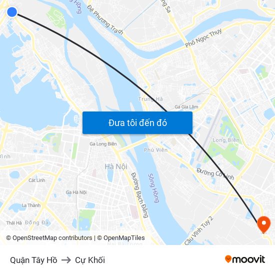 Quận Tây Hồ to Cự Khối map