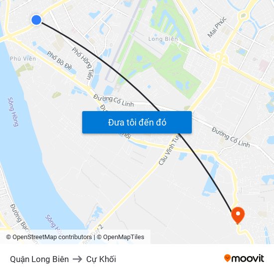 Quận Long Biên to Cự Khối map