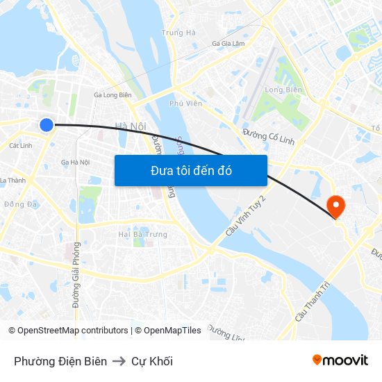 Phường Điện Biên to Cự Khối map