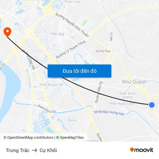 Trưng Trắc to Cự Khối map