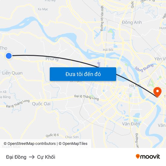 Đại Đồng to Cự Khối map