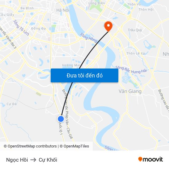 Ngọc Hồi to Cự Khối map