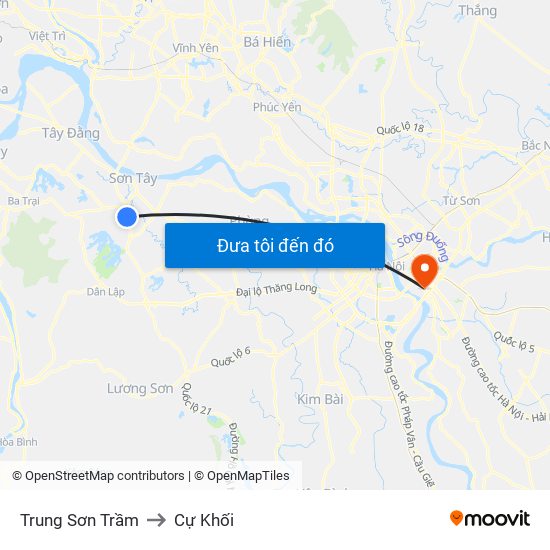 Trung Sơn Trầm to Cự Khối map