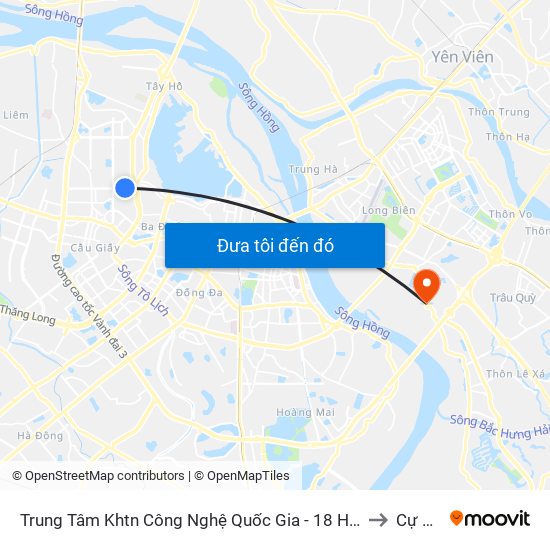 Trung Tâm Khtn Công Nghệ Quốc Gia - 18 Hoàng Quốc Việt to Cự Khối map