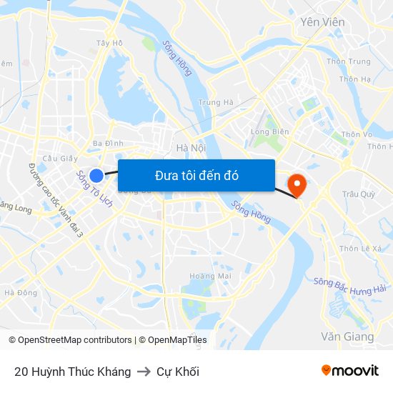 20 Huỳnh Thúc Kháng to Cự Khối map