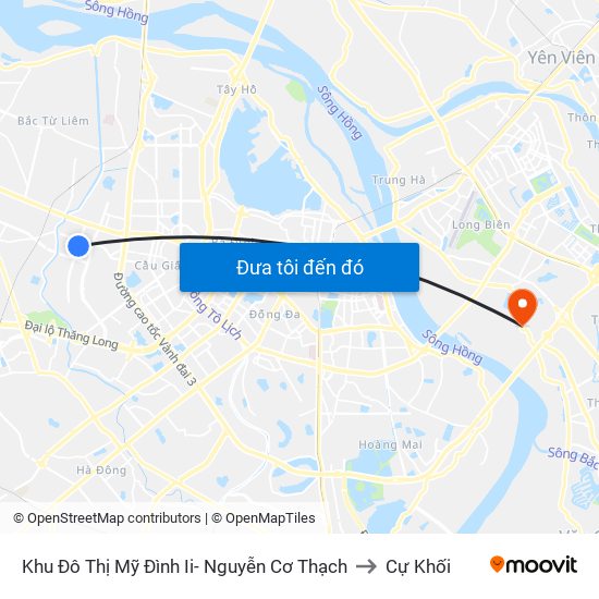 Khu Đô Thị Mỹ Đình Ii- Nguyễn Cơ Thạch to Cự Khối map