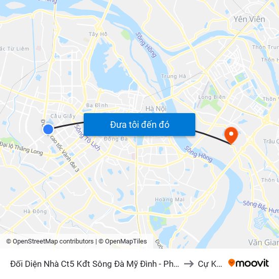 Đối Diện Nhà Ct5 Kđt Sông Đà Mỹ Đình - Phạm Hùng to Cự Khối map