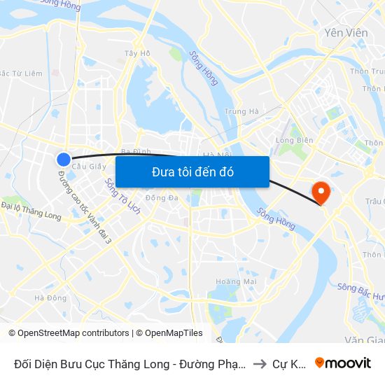 Đối Diện Bưu Cục Thăng Long - Đường Phạm Hùng to Cự Khối map