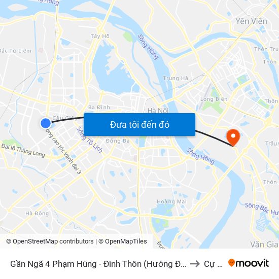 Gần Ngã 4 Phạm Hùng - Đình Thôn (Hướng Đi Khuất Duy Tiến)-Cột Sau to Cự Khối map