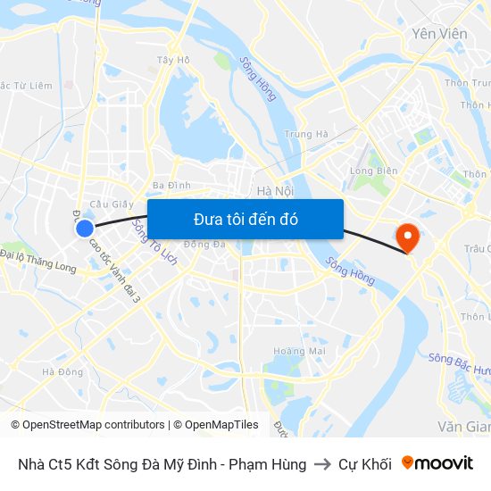 Nhà Ct5 Kđt Sông Đà Mỹ Đình - Phạm Hùng to Cự Khối map