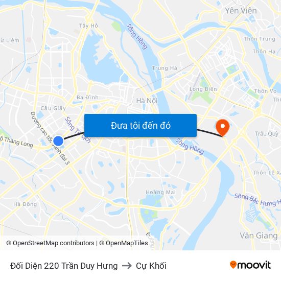 Đối Diện 220 Trần Duy Hưng to Cự Khối map