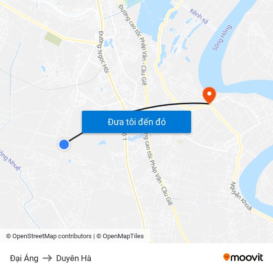 Đại Áng to Duyên Hà map