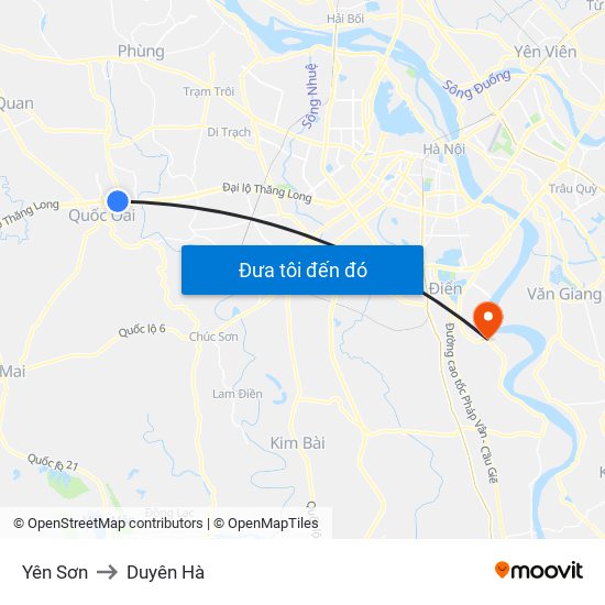 Yên Sơn to Duyên Hà map