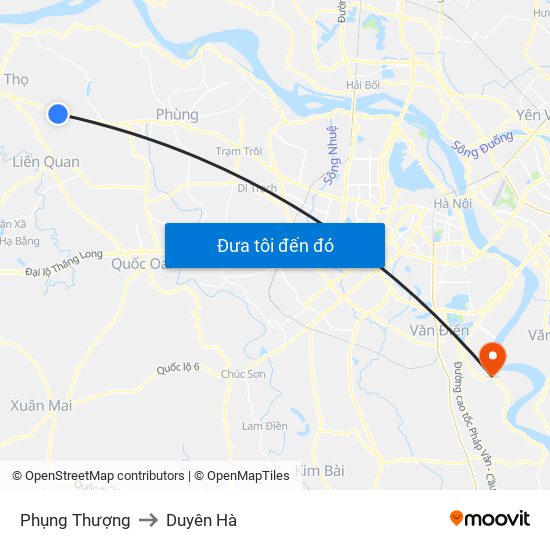 Phụng Thượng to Duyên Hà map