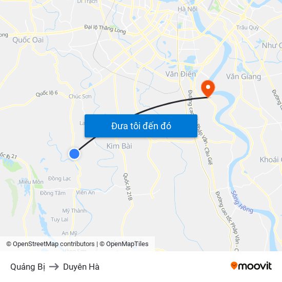 Quảng Bị to Duyên Hà map