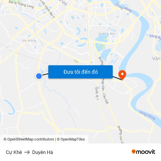 Cự Khê to Duyên Hà map