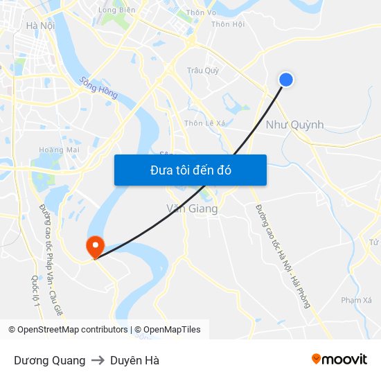 Dương Quang to Duyên Hà map