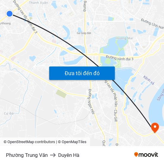 Phường Trung Văn to Duyên Hà map