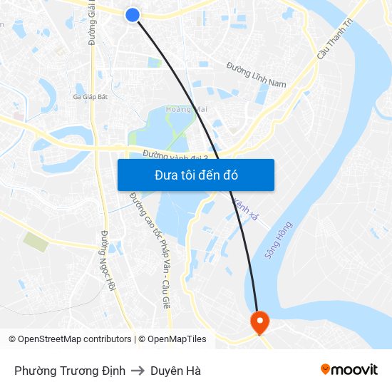 Phường Trương Định to Duyên Hà map