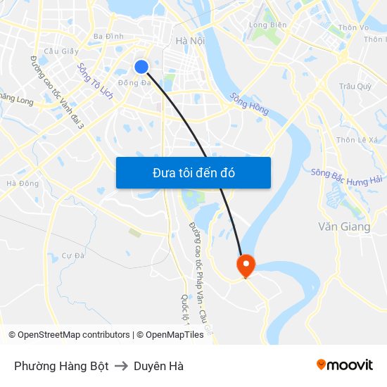 Phường Hàng Bột to Duyên Hà map