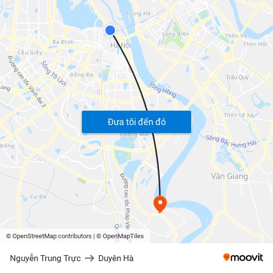Nguyễn Trung Trực to Duyên Hà map