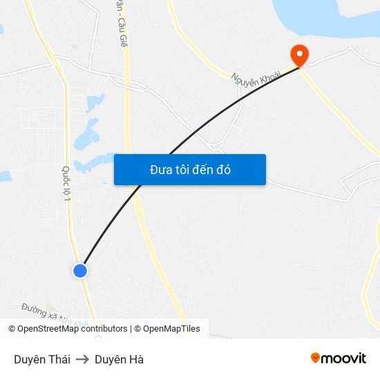 Duyên Thái to Duyên Hà map