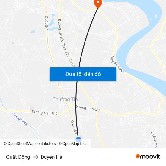 Quất Động to Duyên Hà map