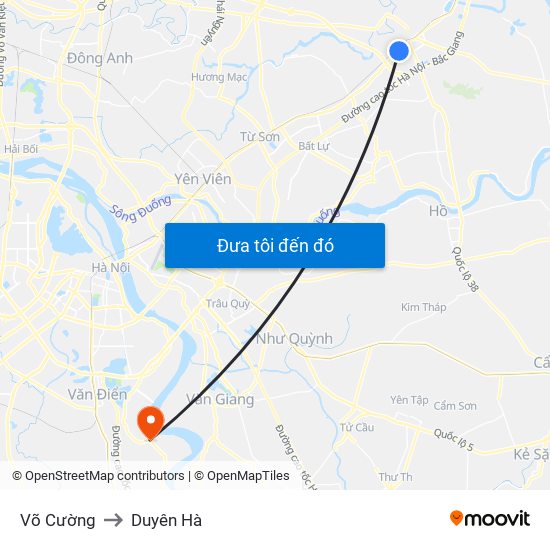 Võ Cường to Duyên Hà map